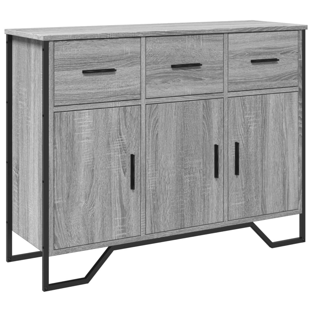 Aparador - bufete - móvei de apoio 97x32,5x74,5 cm derivados de madeira sonoma cinzento pt4485