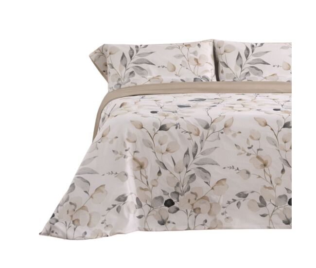 Jogo de lençóis 144 fios ahoa bege cama 150cm (3 peças) donegal collections
