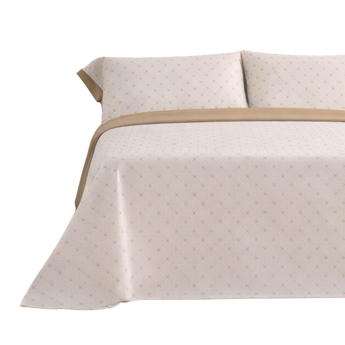 Jogo de lençóis 144 fios llac bege cama 150cm (3 peças) donegal collections