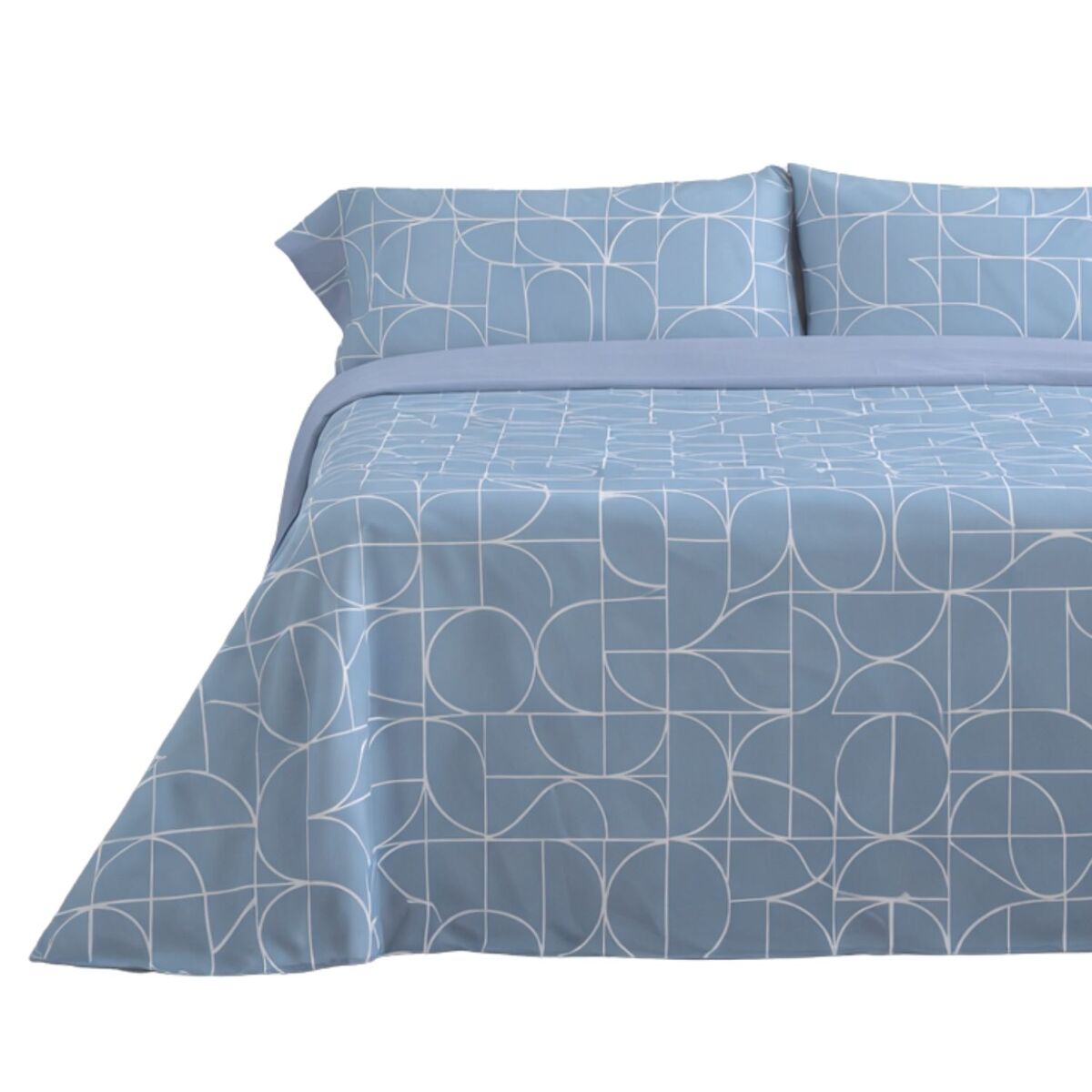 Jogo de lençóis 144 fios form azul cama 90cm (3 peças) donegal collections