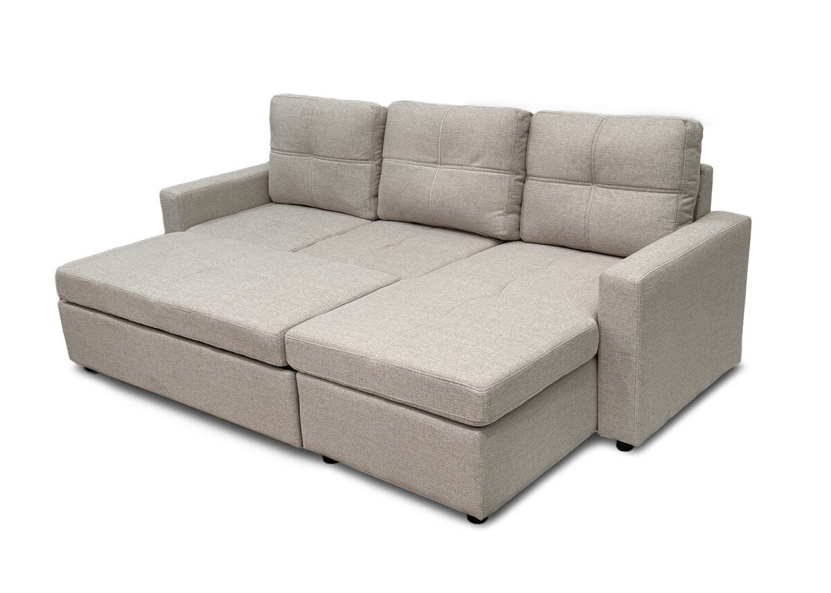 Sofá-cama com chaise longue