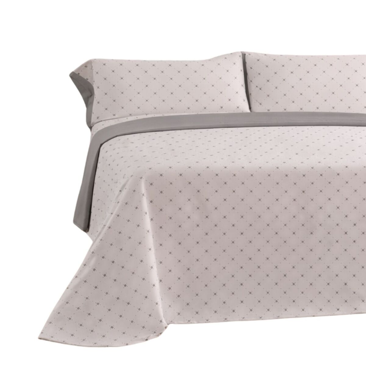 Jogo de lençóis 144 fios llac cinza cama 150cm (3 peças) donegal collections