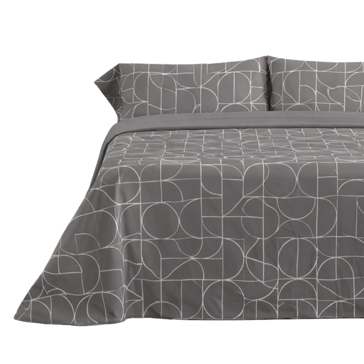 Jogo de lençóis 144 fios form cinza cama 135cm (3 peças) donegal collections