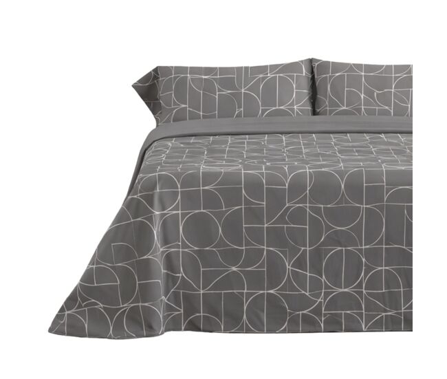 Jogo de lençóis 144 fios form cinza cama 135cm (3 peças) donegal collections