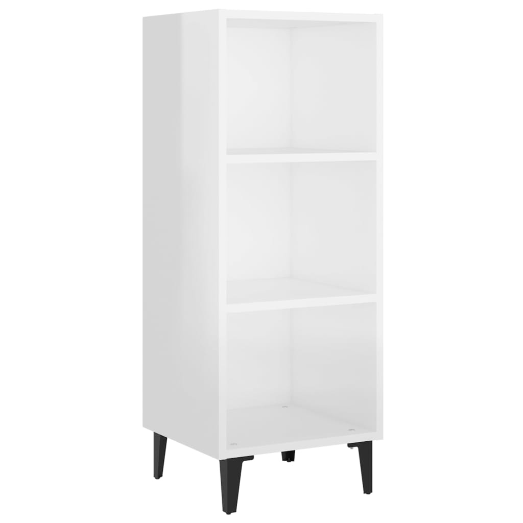 Aparador - bufete - móvei de apoio 34,5x32,5x90 cm derivados de madeira branco brilhante pt2608