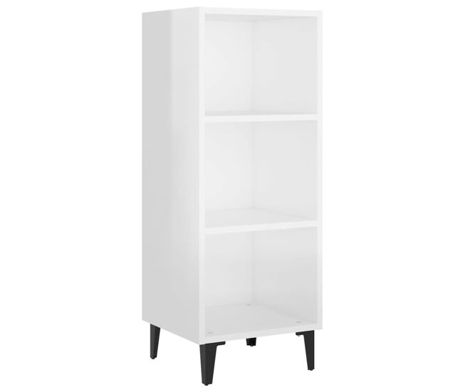 Aparador - bufete - móvei de apoio 34,5x32,5x90 cm derivados de madeira branco brilhante pt2608