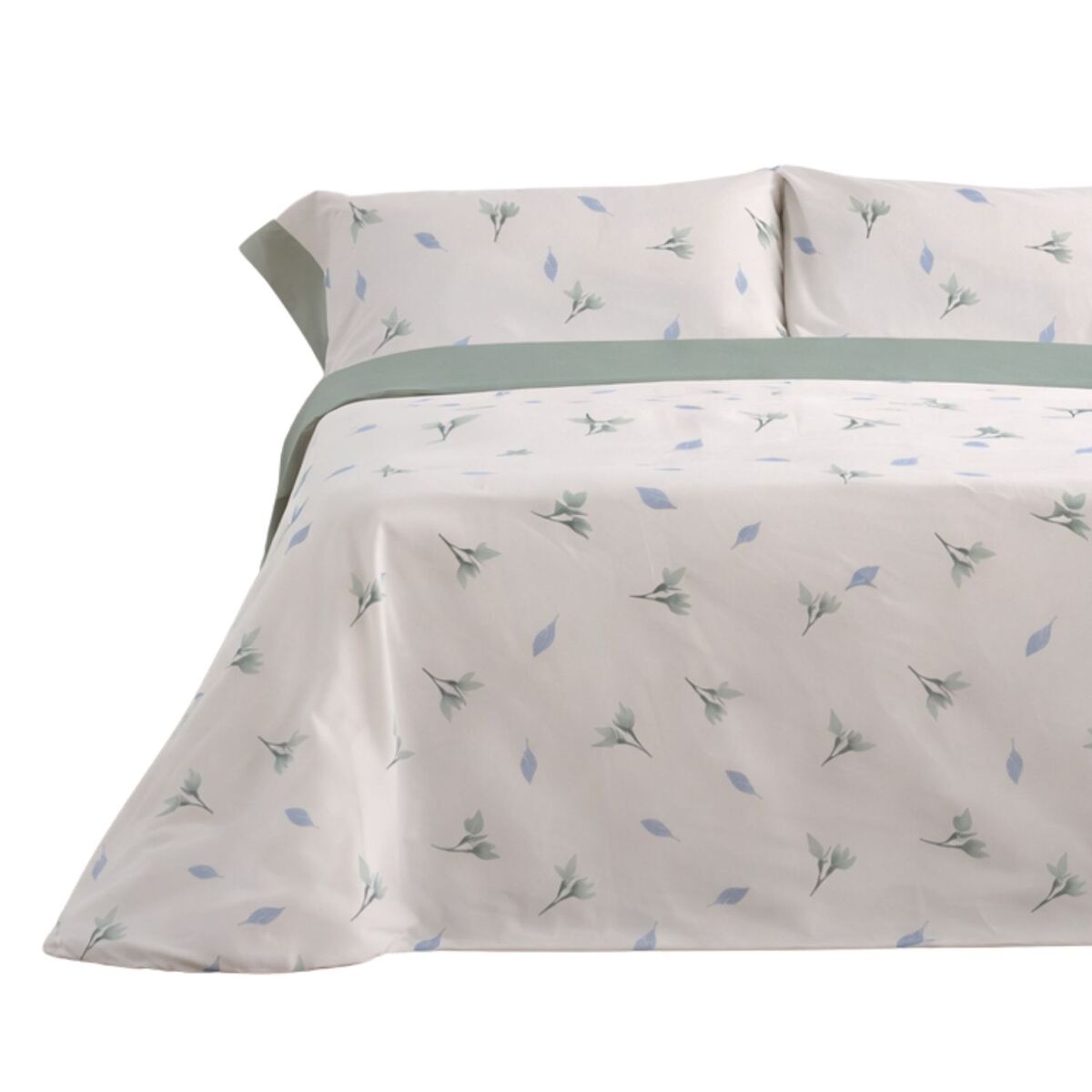 Jogo de lençóis 144 fios mue verde cama 105cm (3 peças) donegal collections