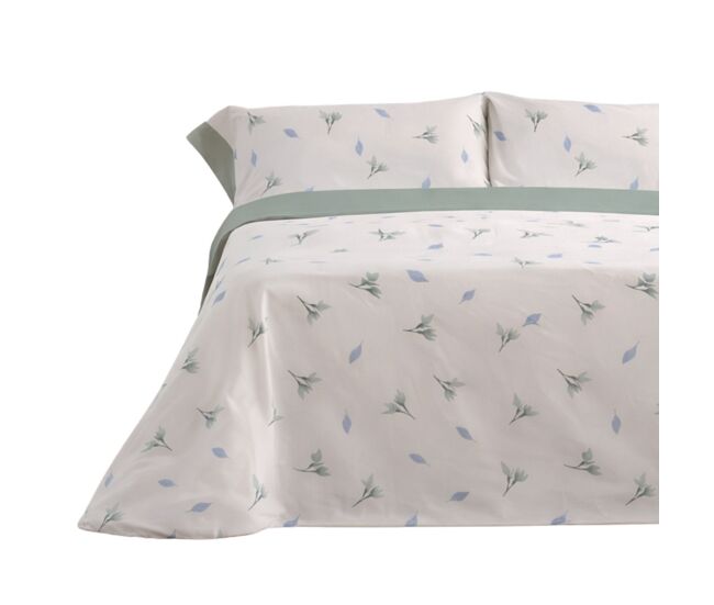 Jogo de lençóis 144 fios mue verde cama 105cm (3 peças) donegal collections