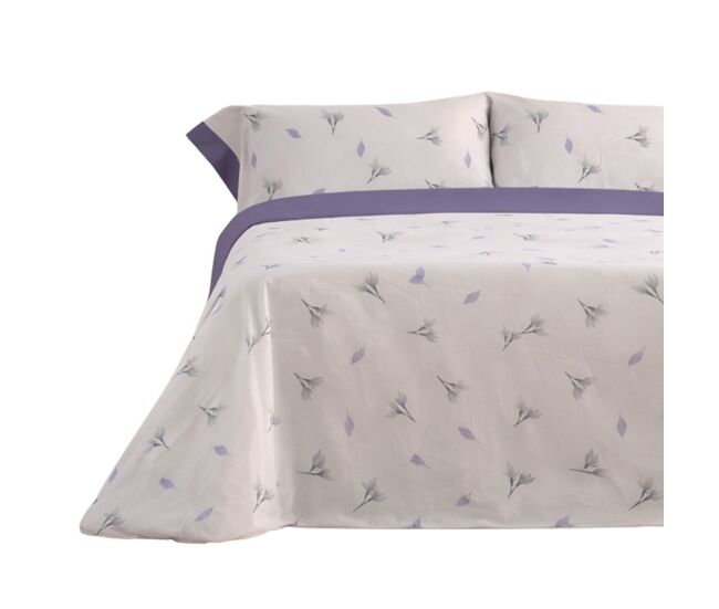 Jogo de lençóis 144 fios mue malva cama 90cm (3 peças) donegal collections