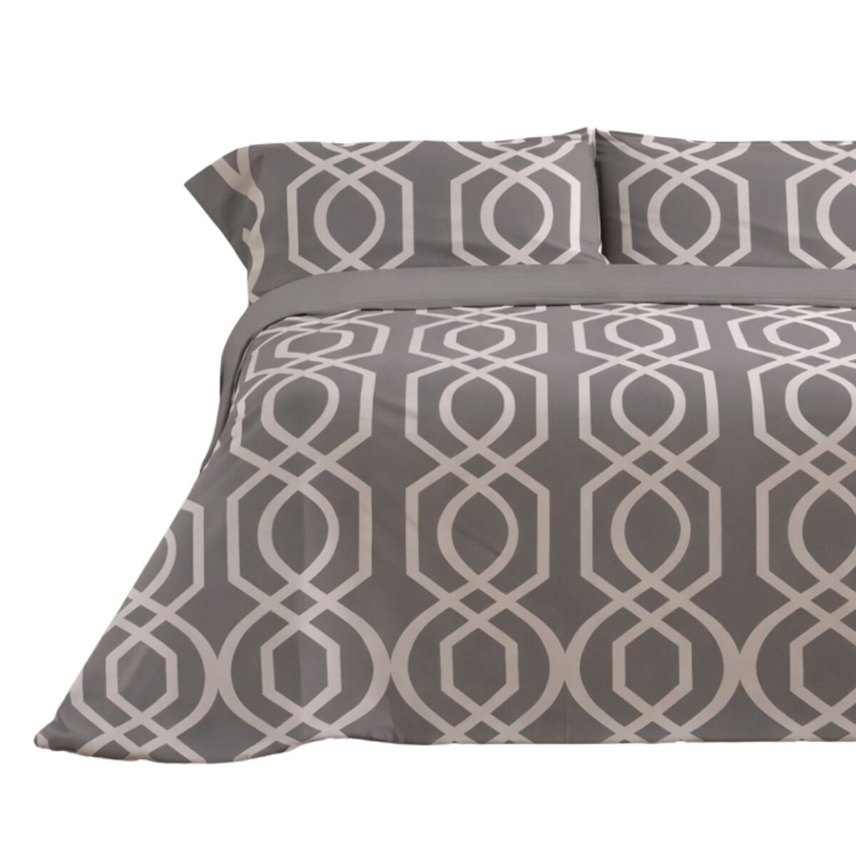 Jogo de lençóis 144 fios lian cinza cama 90cm (3 peças) donegal collections