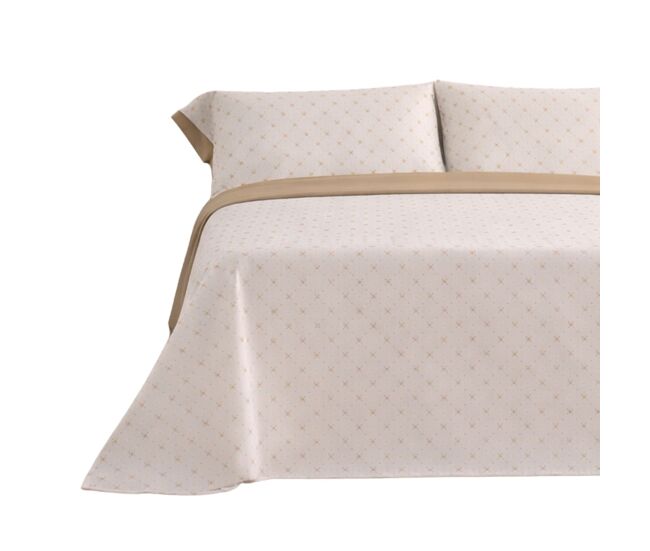 Jogo de lençóis 144 fios llac bege cama 105cm (3 peças) donegal collections