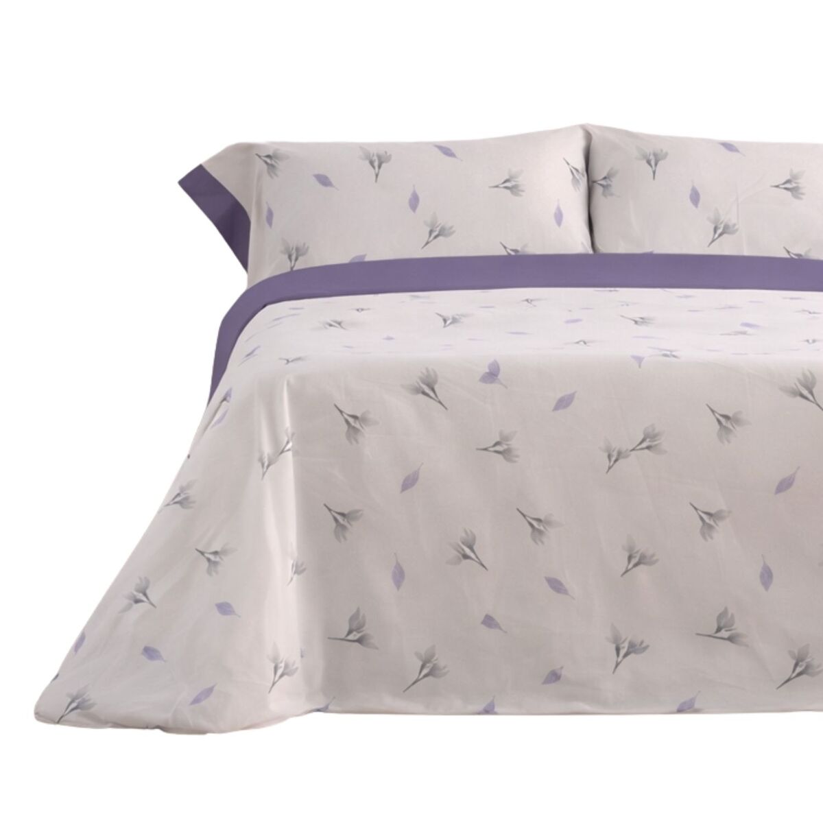 Jogo de lençóis 144 fios mue malva cama 135cm (3 peças) donegal collections