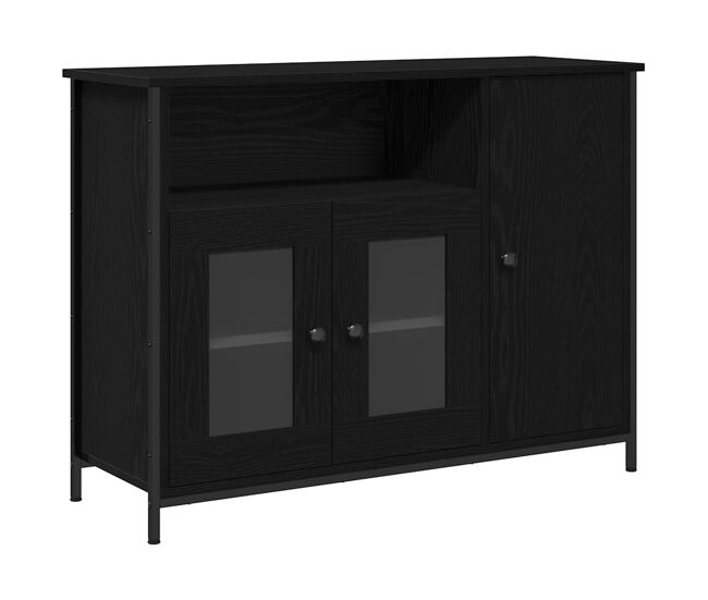 Bufete - móvei de apoio carvalho preto 100 x 35 x 75 cm pt4941