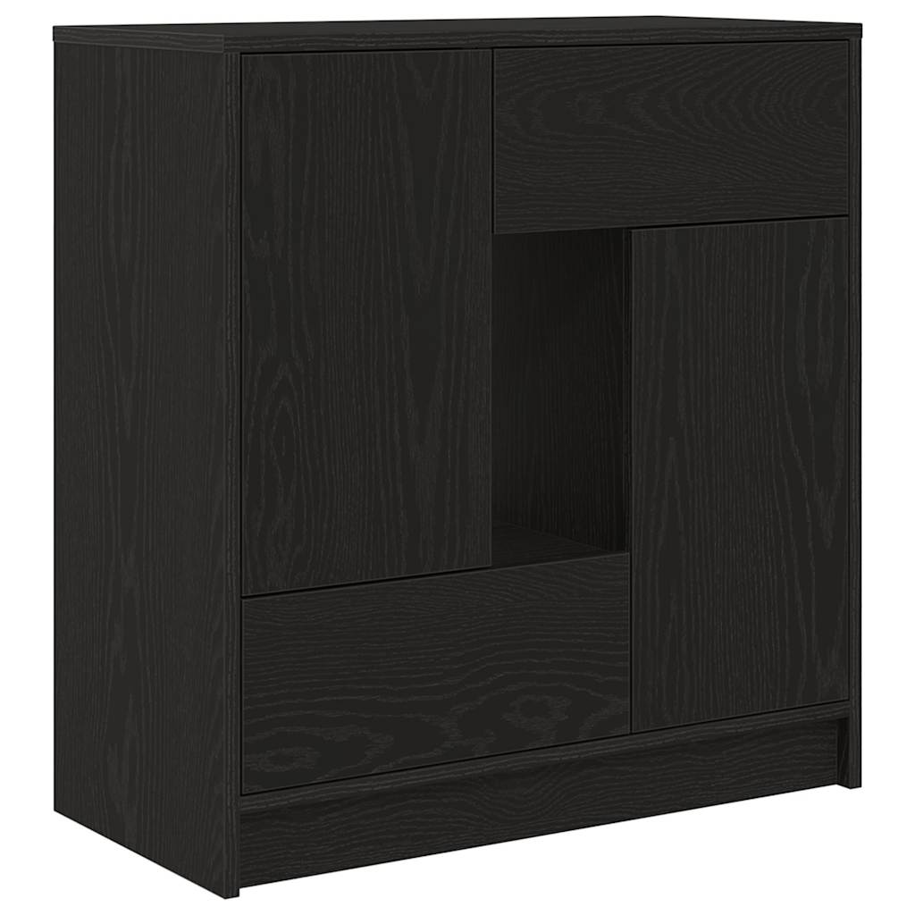 Aparador - bufete - móvei de apoio c/ gavetas e portas 70,5x34x74,5 cm carvalho preto pt1860
