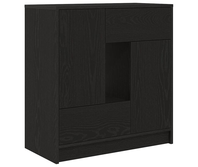 Aparador - bufete - móvei de apoio c/ gavetas e portas 70,5x34x74,5 cm carvalho preto pt1860