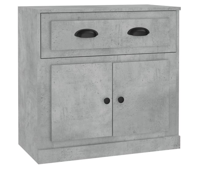 Aparador - bufete - móvei de apoio 70x35,5x67,5 cm derivados de madeira cinzento cimento pt2832