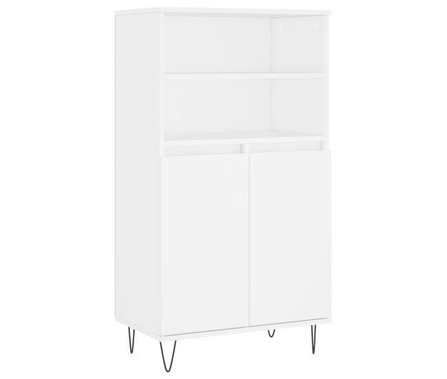 Armário alto - bufete - móvel de apoio 60x36x110 cm derivados de madeira branco pt621