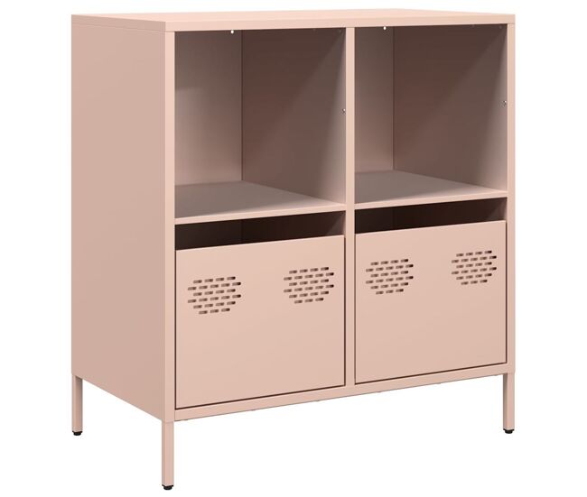 Aparador - bufete - móvei de apoio 68x39x73,5 cm aço laminado a frio rosa pt2316