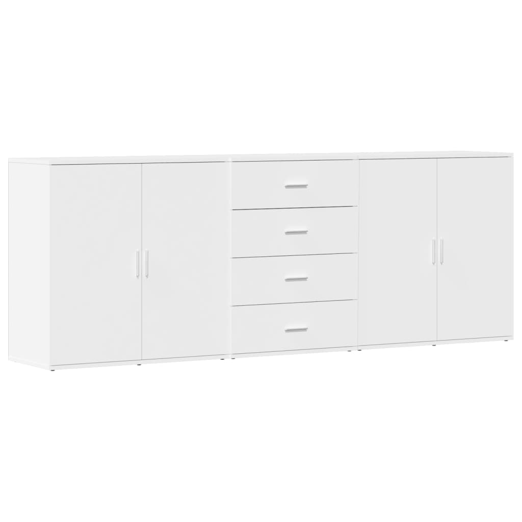 Aparadores - bufetes - móveis de apoio 3 pcs madeira processada branco pt5292