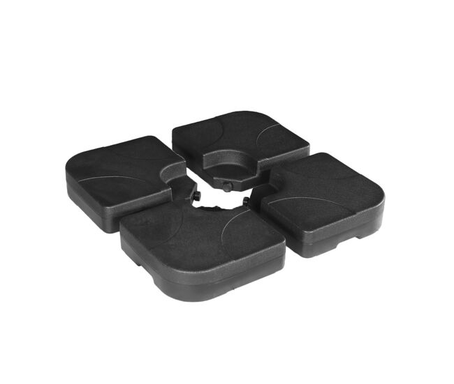 Base com peso para guarda-sol, 120l, fixeo, preto, 50x50x11.5 cm