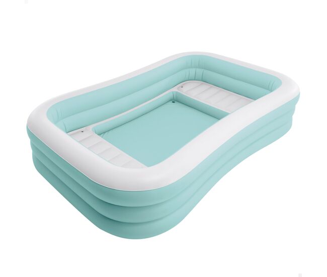 Piscina inflável com assentos, bleu, 264x165x56 cm intex