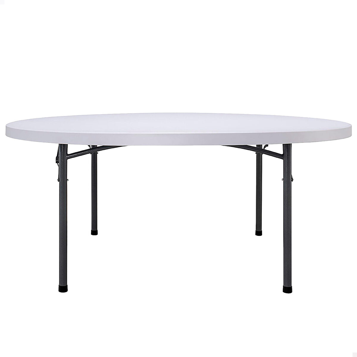 Peakform mesa redonda com pés dobráveis, creme, ø180x74 cm