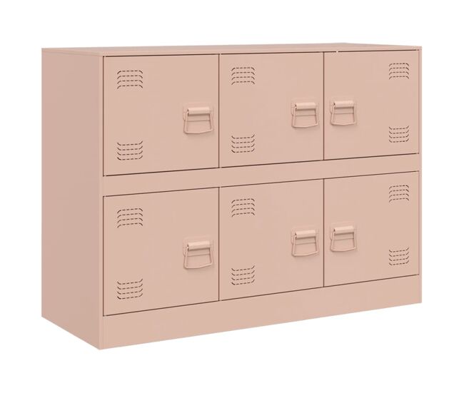 Aparador - bufete - móvei de apoio 99x39x73 cm aço rosa pt2386