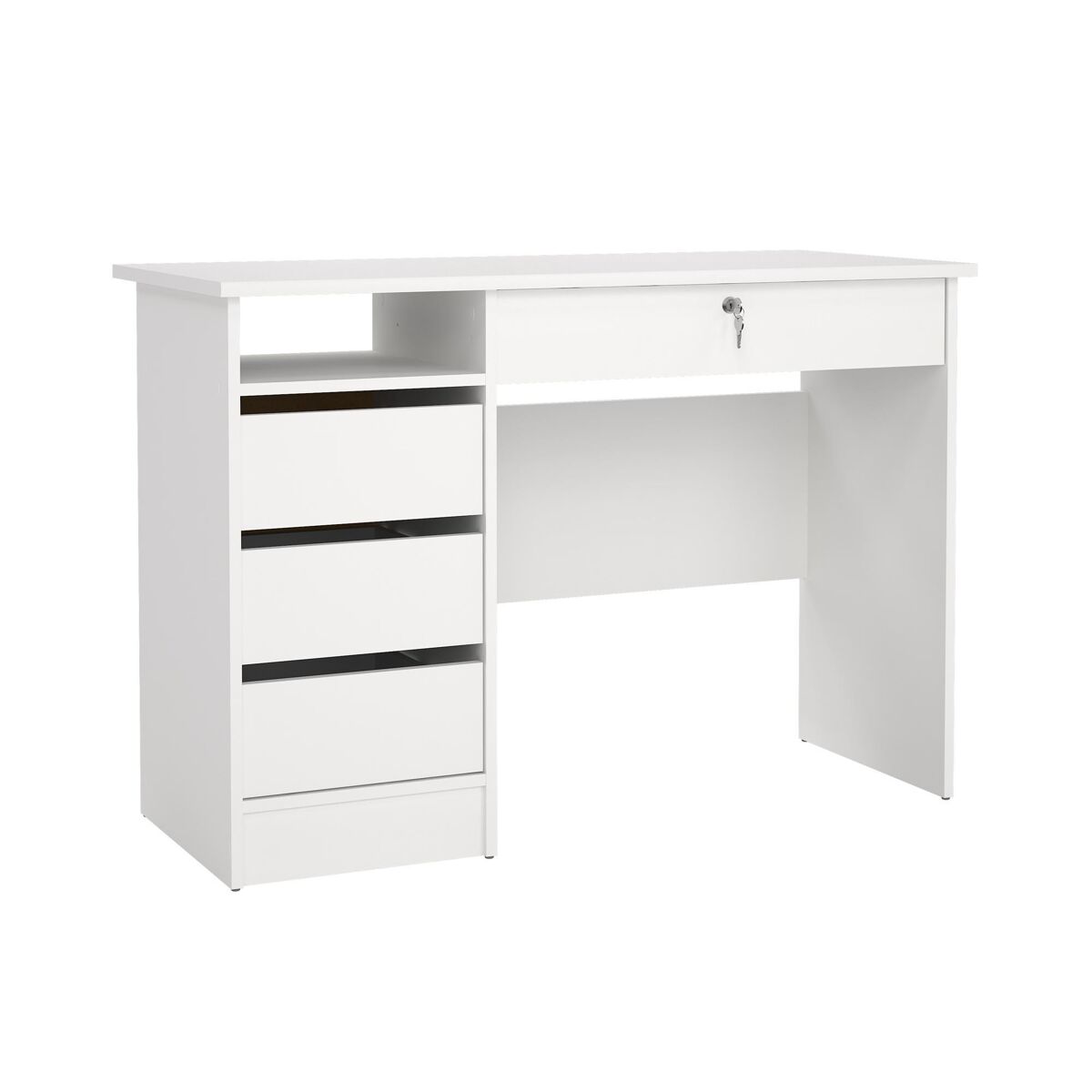 Mesa de estudo duero white, branca ,110 x 49 x 76 cm
