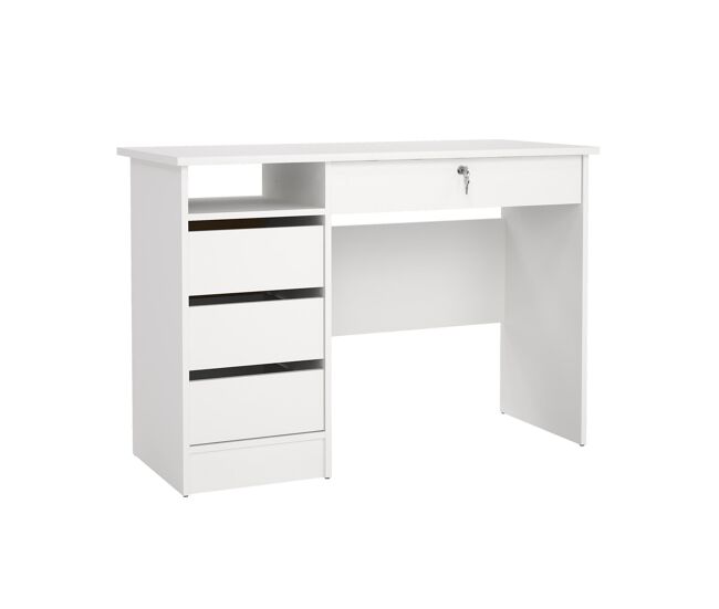 Mesa de estudo duero white, branca ,110 x 49 x 76 cm