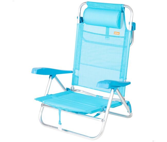 Aktive cadeira de praia baixa com múltiplas posições 47x49x82 cm caribe