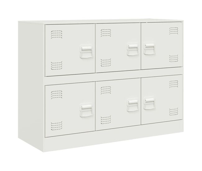 Aparador - bufete - móvei de apoio 99x39x73 cm aço branco pt2235
