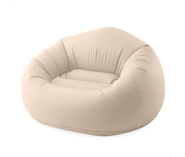 Poltrona inflável tipo puff intex bege 137x127x74 cm