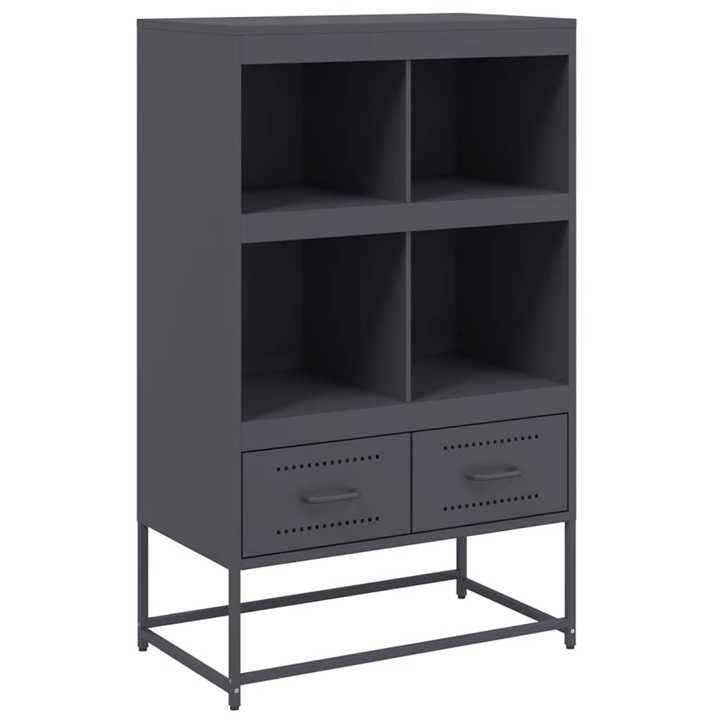 Armário alto - bufete - móvei de apoio 68x39x111,5 cm aço antracite pt2199
