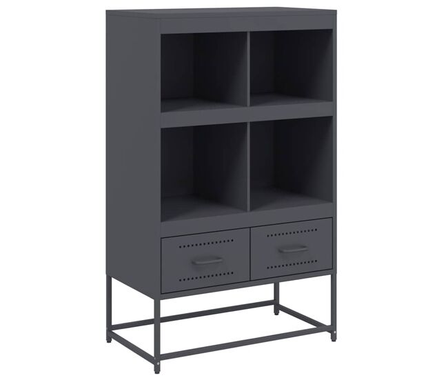 Armário alto - bufete - móvei de apoio 68x39x111,5 cm aço antracite pt2199