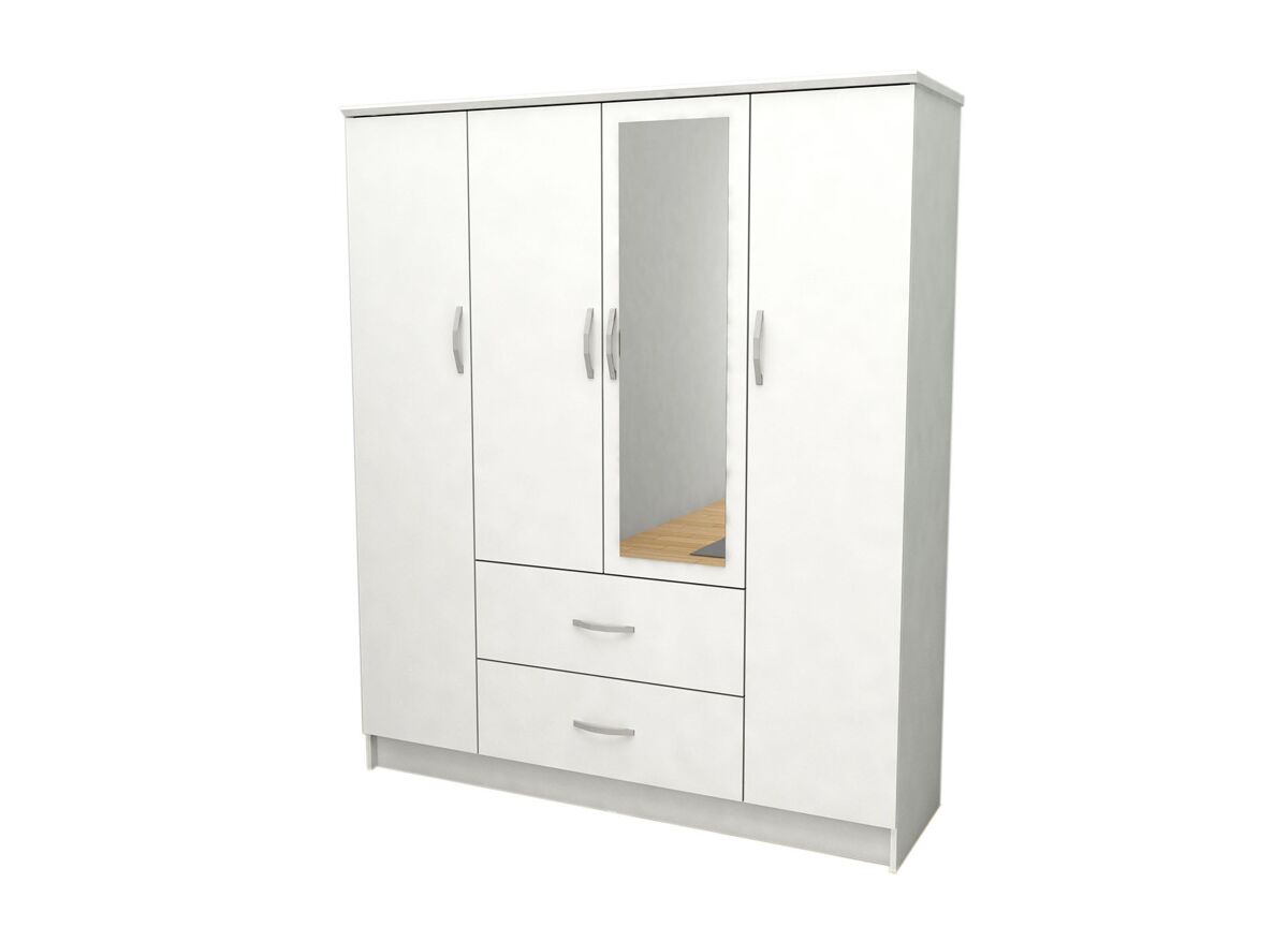 Roupeiro de quarto dn 4 portas, com espelho