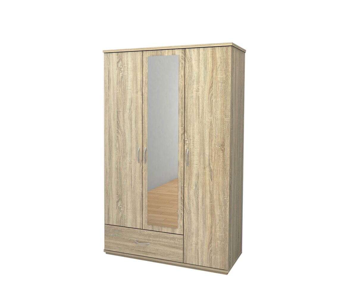 Roupeiro quarto 3 portas com espelho dn