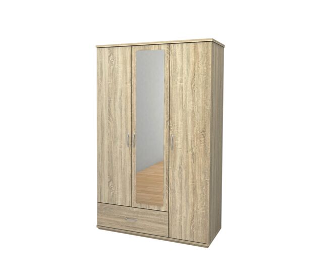Roupeiro quarto 3 portas com espelho dn