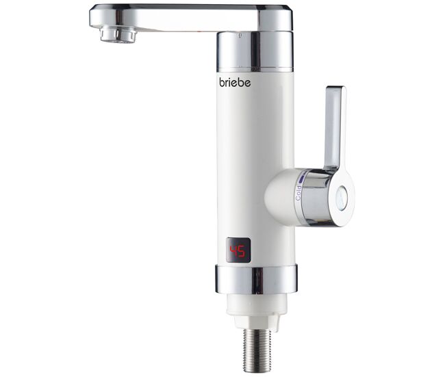 Briebe ih1203 torneira com aquecedor électrique instantâneo de bancada, aquecedor de água baixo consumo, display led, 3600, blanc