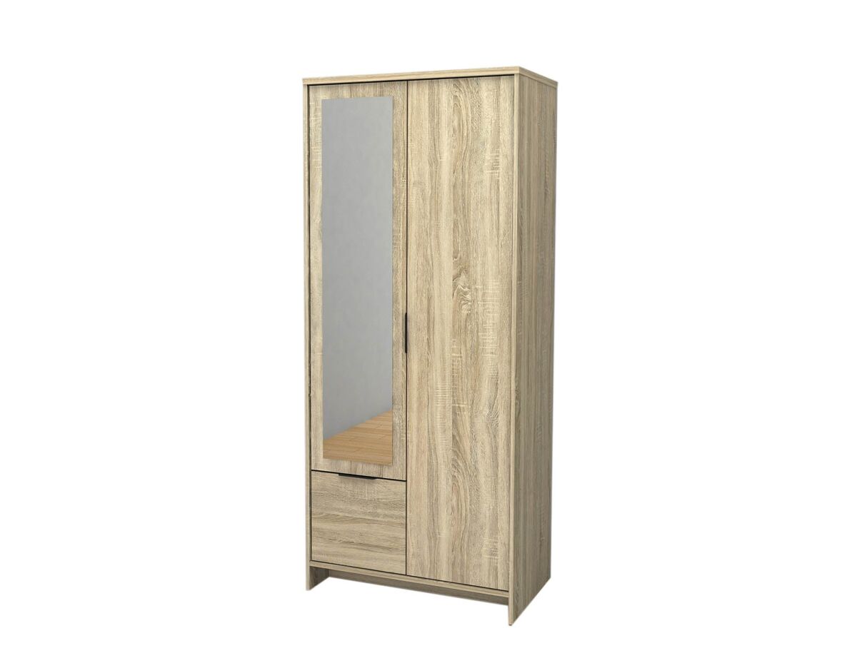 Roupeiro de quarto com espelho 2 portas dn