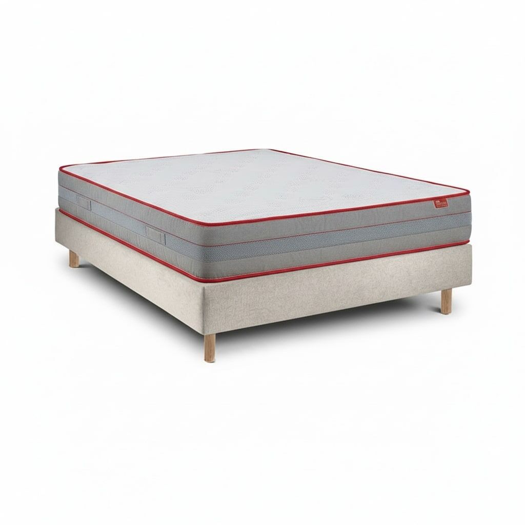 Conjunto luxury e sommier 20 cm tribu pearl, 190 x 105 cm, altura 62 cm (+/- 2 cm).