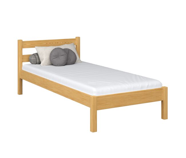 Cama individual de madeira n01 pinho natural