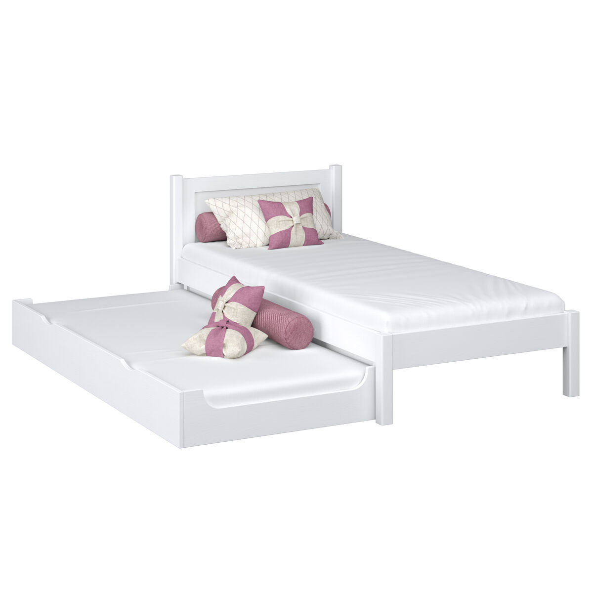 Cama individual com gaveta para colchão n02 branco