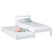 Cama individual de madeira com gaveta para colchão N01 120x190 Cama individual de madeira com gaveta para colchão N01 120x190 Branco/Cinza