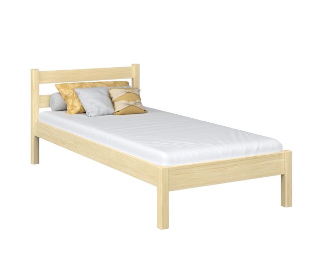 Cama individual de madeira n01 pinho incolor