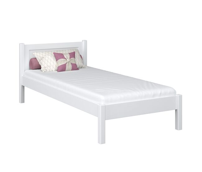 Cama individual de madeira n02 branco