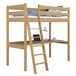 Cama mezzanine de carvalho com secretária N03 80x200 Cama mezzanine de carvalho com secretária N03 80x200 Carvalho