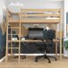 Cama mezzanine de carvalho com secretária N03 80x200 Cama mezzanine de carvalho com secretária N03 80x200 Carvalho