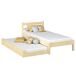 Cama individual de madeira com gaveta para colchão N01 80x200 Cama individual de madeira com gaveta para colchão N01 80x200 Pinho