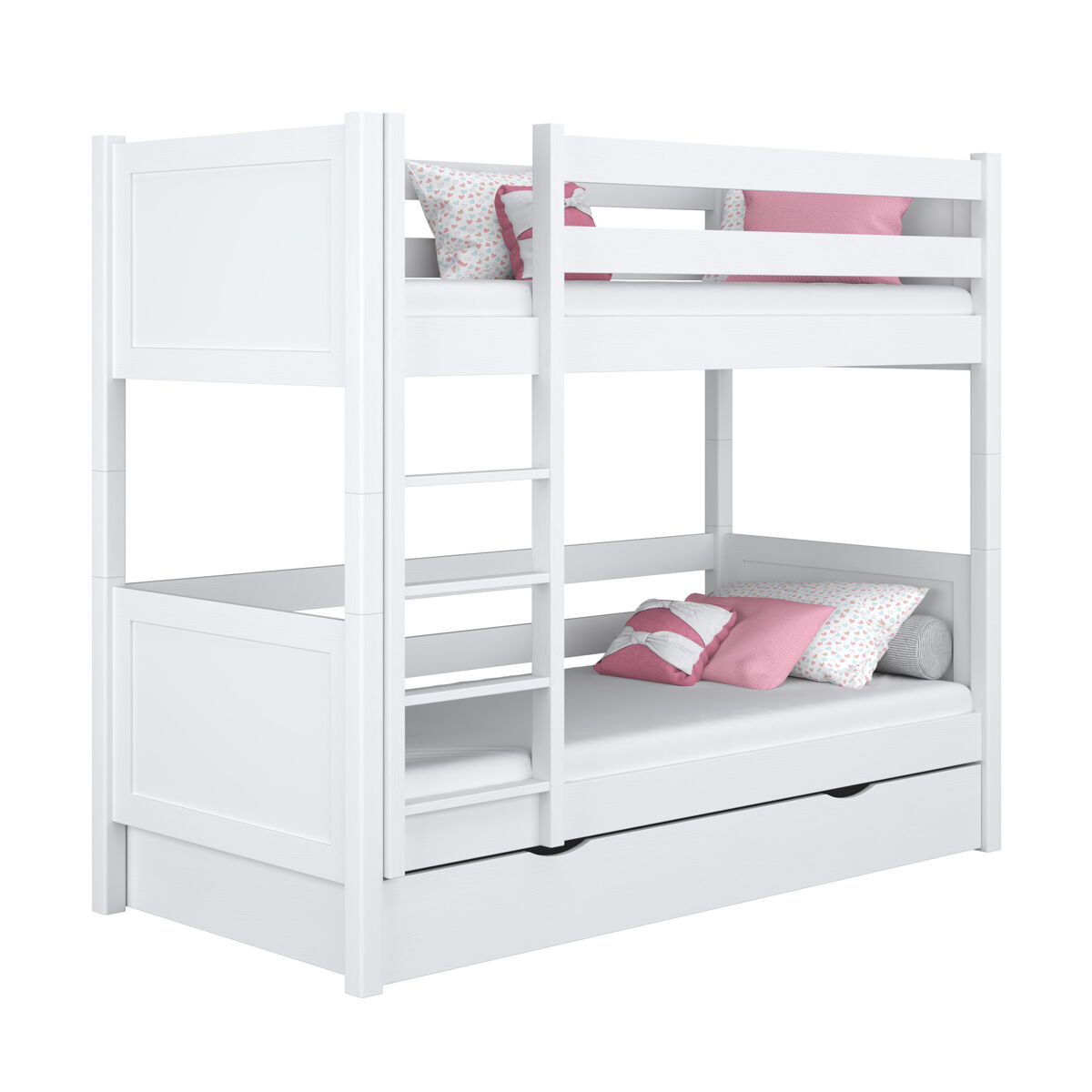 Beliche de madeira com gaveta n02 branco