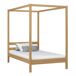 Cama individual de carvalho com dossel N01 90x180 Cama individual de carvalho com dossel N01 90x180 Carvalho